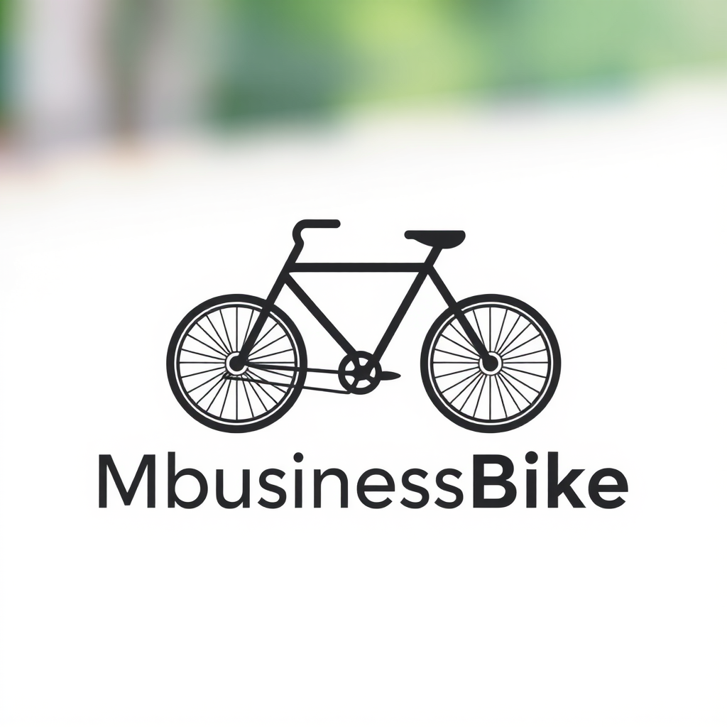 MbusinessBike logo featuring a stylized bicycle icon with modern typography